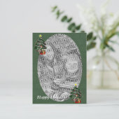 Carte postale de Noël Elf Fille mignonne (Debout devant)