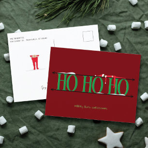 Carte postale de Noël Elf Shenanigans