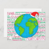 Carte postale de Noël en langues du monde (Devant / Derrière)