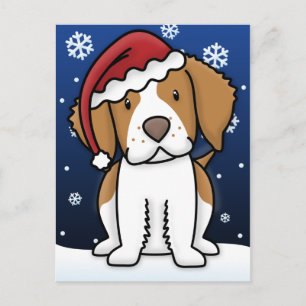 Carte postale de Noël espagnole Kawaii Brittany