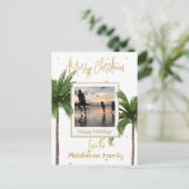 Carte postale de Noël Famille Tropical Holiday (Debout devant)
