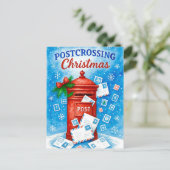 Carte postale de Noël festive aquarelle Postcrossi (Debout devant)