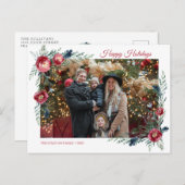 Carte postale de Noël Floral d'hiver (Devant / Derrière)