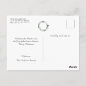 Carte postale de Noël Floral d'hiver (Dos)