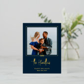 Carte postale de Noël Foil cadeau moderne (Debout devant)