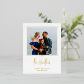 Carte postale de Noël Foil cadeau moderne (Debout devant)