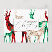 Carte postale de Noël Gemstone Crystal Reindee (Devant)