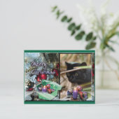 Carte postale de Noël Geoffroy Cat (Debout devant)