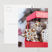 Carte postale de Noël Gingbread Photo (Devant / Derrière)