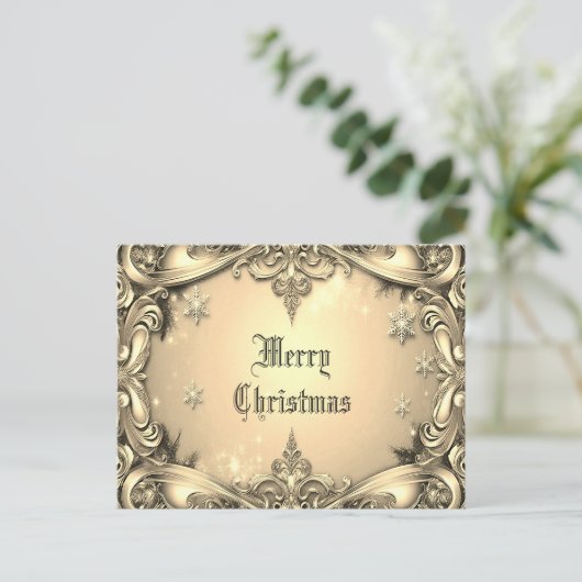 Carte postale de Noël Gold Décor (Debout devant)