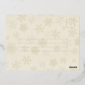 Carte postale de Noël Gold Foil Multi-photo (Verso)