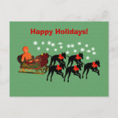 Carte postale de Noël Greyhigh Sleigh (Devant)