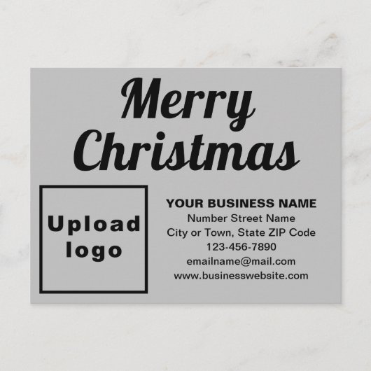 Carte postale de Noël gris (Devant)