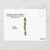 Carte postale de Noël Ham Radio Père Noël et Elves (Dos)