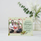 Carte postale de Noël Holly et Bows (Debout devant)