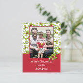 Carte postale de Noël Holly et Mistletoe (Debout devant)