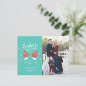 Carte postale de Noël Hygge Mittens (Debout devant)