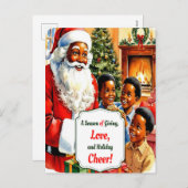 Carte postale de Noël inspirée aux États-Unis d'Af (Devant / Derrière)