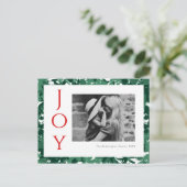 Carte postale de Noël Joie Photo verte (Debout devant)