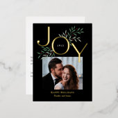 Carte postale de Noël Joy Foil (Recto/Verso)