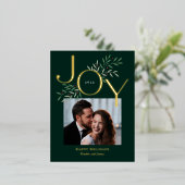 Carte postale de Noël Joy Foil (Debout devant)