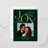 Carte postale de Noël Joy Foil (Recto/Verso)