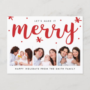 Carte postale de Noël Joyeux Confetti