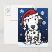 Carte postale de Noël Kawaii Dalmatien (Devant / Derrière)