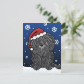 Carte postale de Noël Kawaii Puli (Debout devant)
