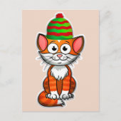 carte postale de noël kitty (Devant)