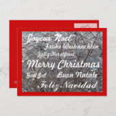 Carte postale de Noël/Langues multiples (Devant / Derrière)