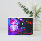Carte postale de Noël Lightning Snowman (Debout devant)