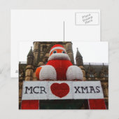 Carte postale de Noël Manchester (Devant / Derrière)