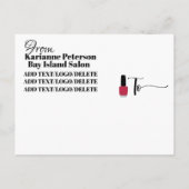 Carte postale de Noël Manicure Nail Art (Dos)