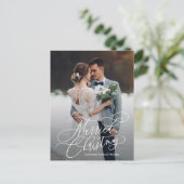 Carte postale de Noël mariée photo de vacances (Debout devant)