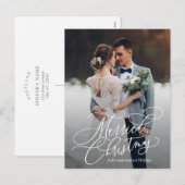 Carte postale de Noël mariée photo de vacances (Devant / Derrière)