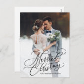 Carte postale de Noël mariée photo de vacances (Devant / Derrière)