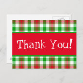 Carte postale de Noël Merci (Devant / Derrière)