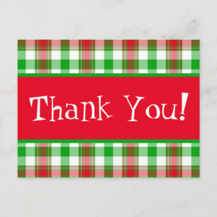 Carte postale de Noël Merci
