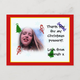 Carte postale de Noël Merci