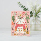 Carte postale de Noël mignonne et drôle (Debout devant)