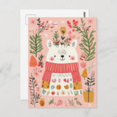 Carte postale de Noël mignonne et drôle (Devant / Derrière)