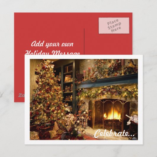 Carte postale de Noël (MODÈLE) (Devant / Derrière)