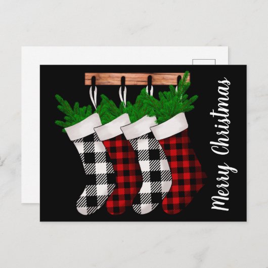 Carte postale de Noël moderne (Devant / Derrière)