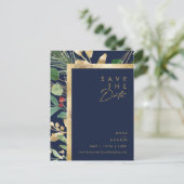 Carte postale de Noël moderne | Enregistrer la dat (Debout devant)