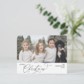 Carte postale de Noël moderne romantique pour la f (Debout devant)