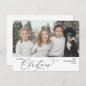 Carte postale de Noël moderne romantique pour la f (Devant / Derrière)