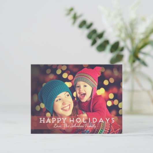 Carte postale de Noël moderne simple (Debout devant)