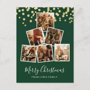 Carte postale de Noël moderne Vert