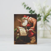 Carte postale de Noël - Motivation de gym (Debout devant)